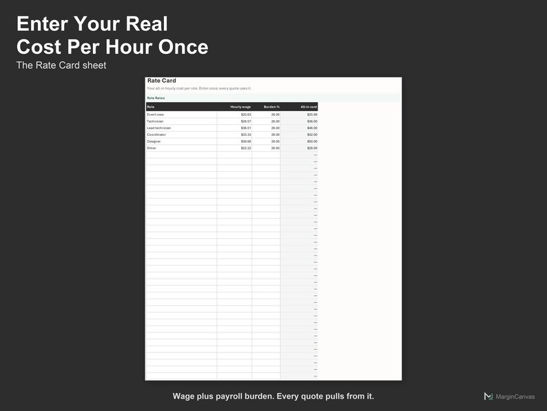 Event Quote Calculator - Wedding and Event Planner Pricing Spreadsheet, Excel and Google Sheets, Instant Digital Download image 5