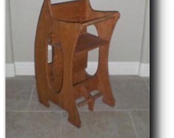 Amish 3 In 1 High Chair Baby Sitter Woodworking Plans 200 Etsy