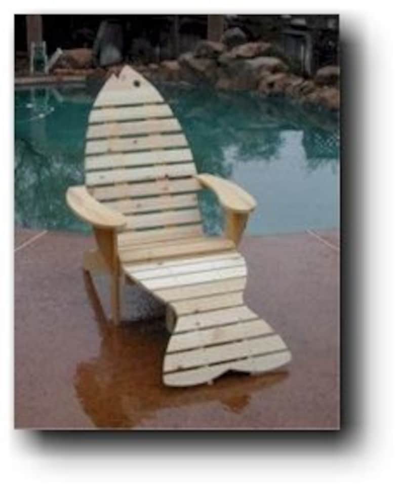 Adirondack Fish Chair & Footrest Woodworking Plans Etsy