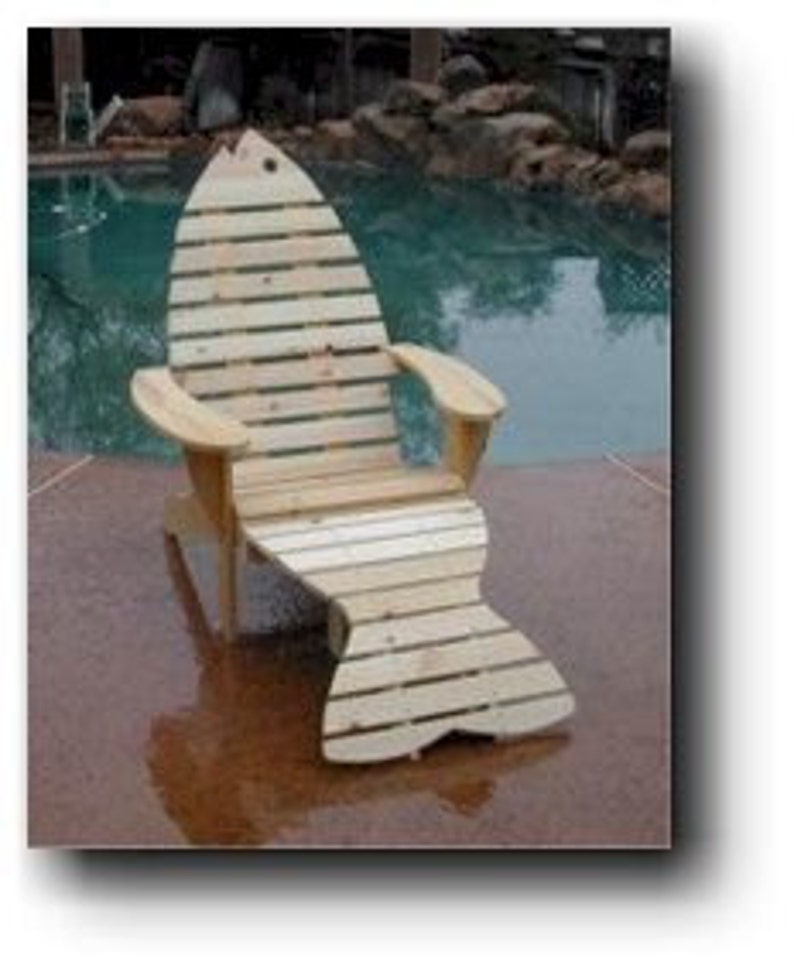 Adirondack Fish Chair & Footrest Woodworking Plans Etsy