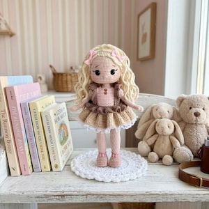 Martha Virkade Dockmönster PDF | Amigurumi Dockmönster | Söt Handgjord Dockhandledning | Digital Nedladdning