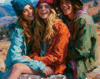 Pintura al óleo personalizada, paisaje natural al aire libre, amigo cercano, regalo, objetos de colección conmemorativos, arte texturizado