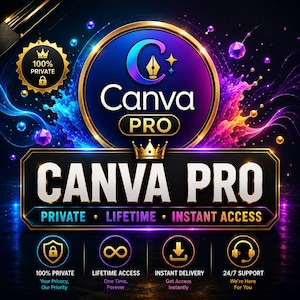Dożywotni dostęp do Canva Pro | Konto Premium Design | Ponad 400 tys. szablonów | Narzędzia projektowe AI | Natychmiastowa dostawa cyfrowa | Zaproszenie dla zespołu
