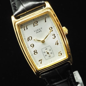 US Duty Paid Vintage 1995 Seiko Alba VIENT V707-5020 Gold Small Seconds Quartz 24mm Mens Watch JAPAN
