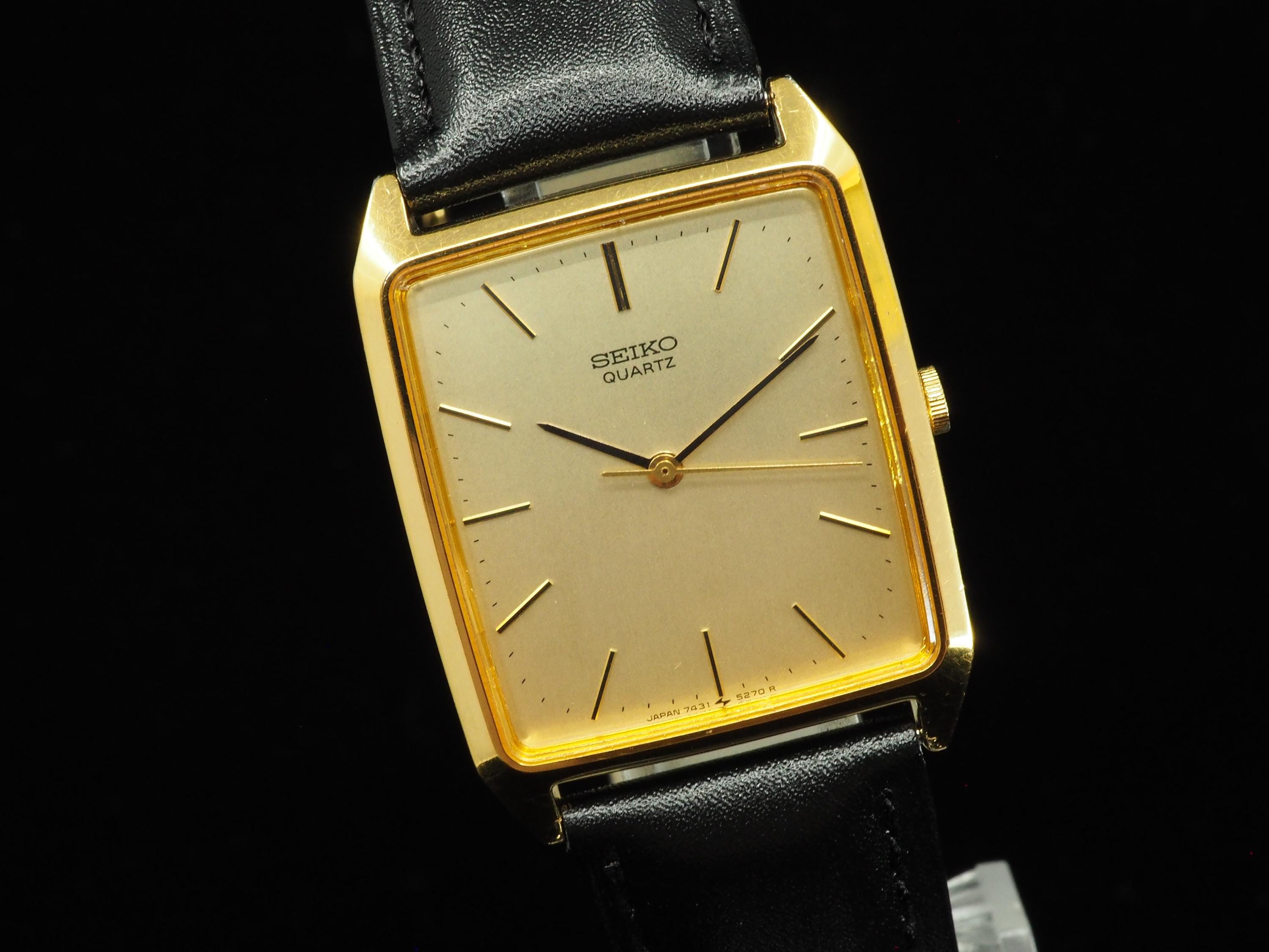 SEIKO 7431-5440 メンズ 新品電池 オクタゴンケース ゴールド Seiko 7431 - Etsy 日本