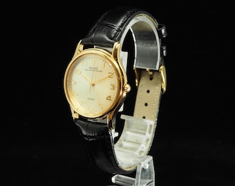 US Duty Paid Vintage 1999 Near MINT Seiko Spirit 5E31-6A10 Gold Dial Qz 31mm Mens Watch JAPAN