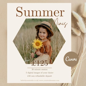 Summer mini session template
