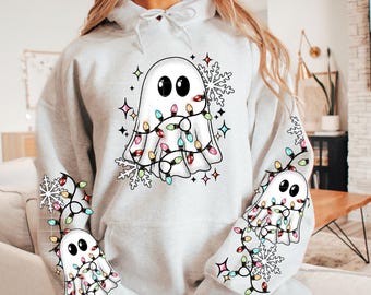 Ghost, Christmas, Lights, DTF Transfer