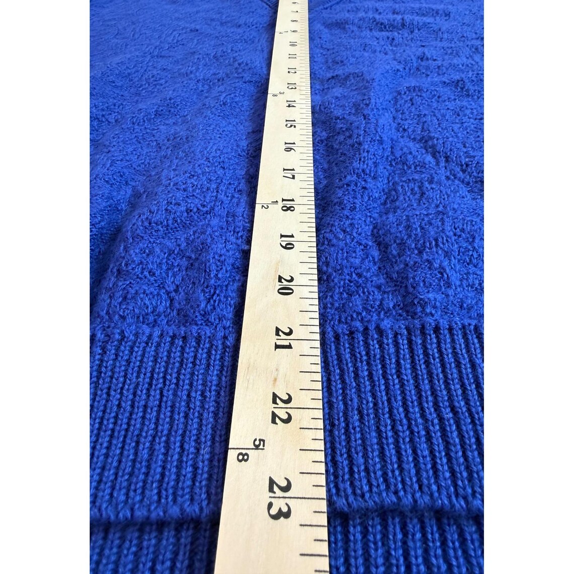 Vintage Pendleton Women 3X Blue Wool Sweater Vest V-Neck Knit Pullover, foto 4 de 5
