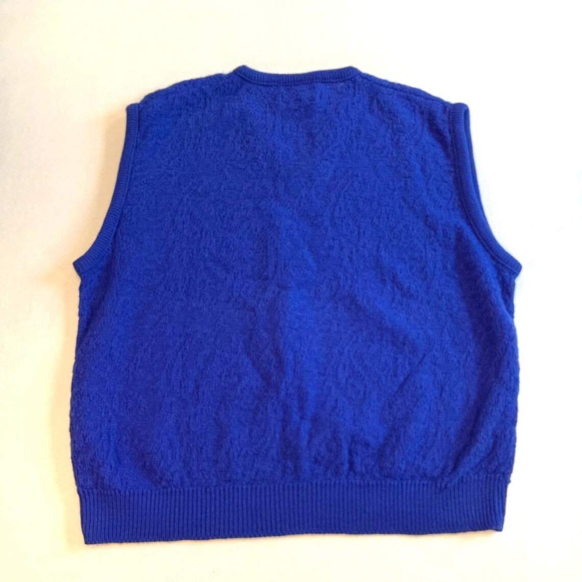 Vintage Pendleton Women 3X Blue Wool Sweater Vest V-Neck Knit Pullover, foto 2 de 5