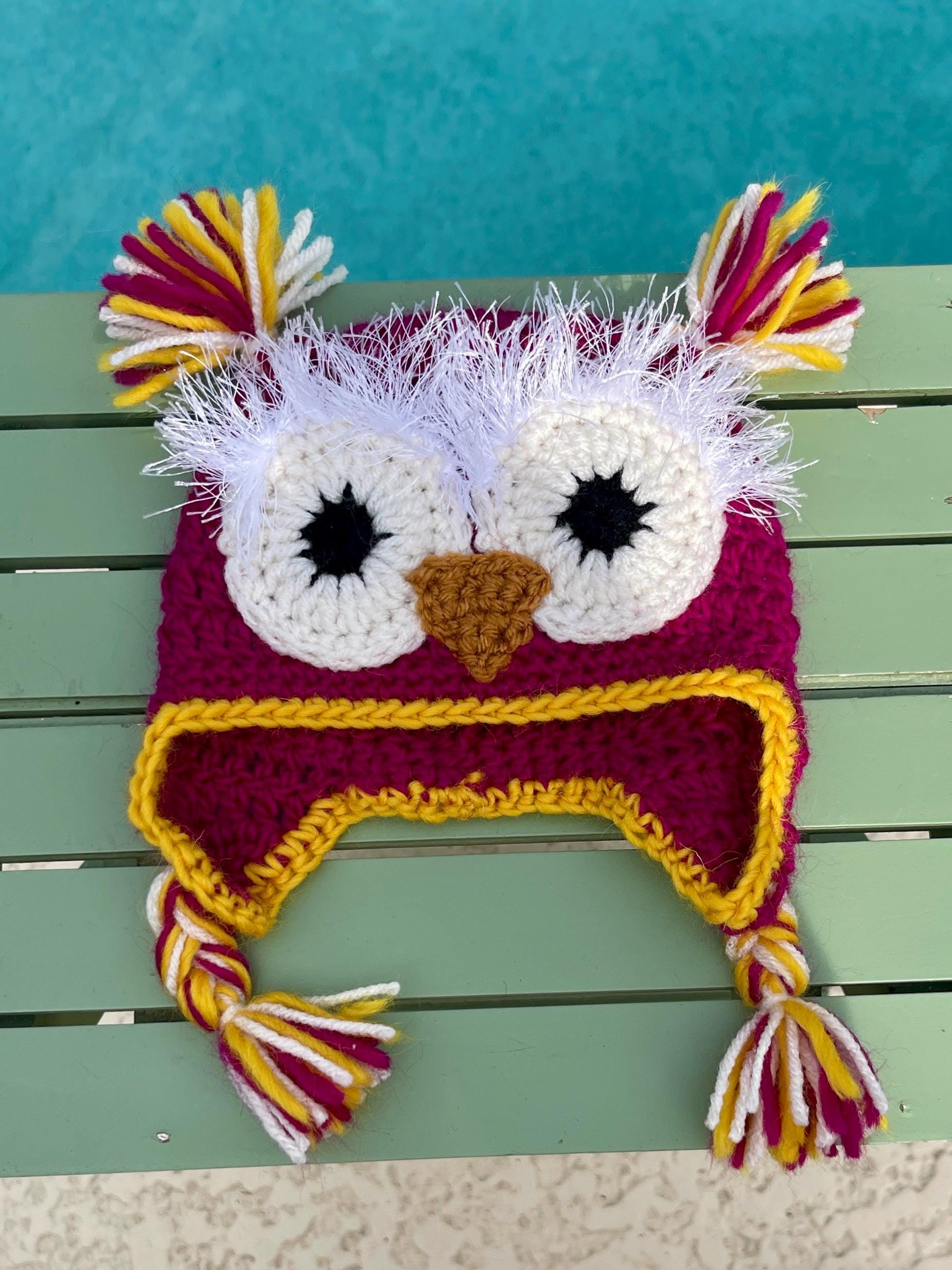 Owl Baby Hat, Crochet Owl Baby Hat, Newborn, Baby Gift, Halloween Baby Hat, Animal Hat, Homemade Owl