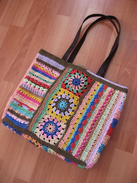 Boho bag summer bag handmade crochet colorful bag colorful | Etsy