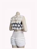 Handmade Crochet beach shorts and top , Lace Shorts, Crochet shorts, crochet handmade, summer shorts, Crochet Lace,beach wear,festival top product logo