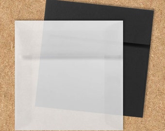 9 x 9 square invitation envelopes clear translucent or etsy