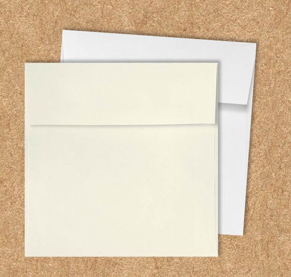 8 x 8 Square Invitation Envelopes w/Peel & Press White or Etsy