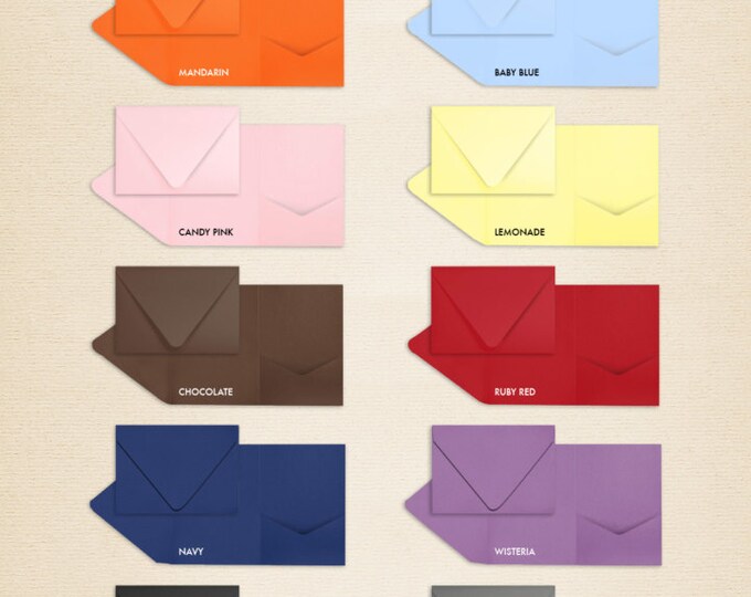 A7 Pocketfold Invitations 5 X 7 LUX Collection 50 Qty. Etsy