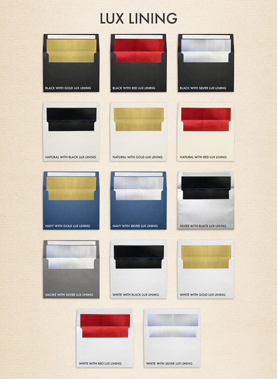 Invitation Envelopes W Peel Press 4 1 4 X 6 1 4 Foil Etsy