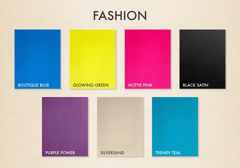 8 12 x 11 Paper Quantity of 50 Pick A Color Fashion