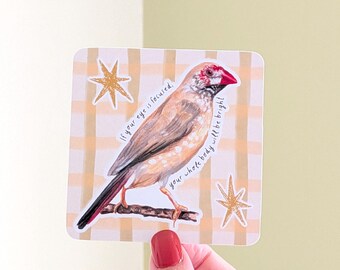 Mini Star Finch Sticker Sheet