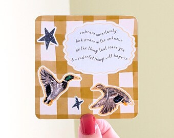 Mini Mallard Duck Bird Sticker Sheet