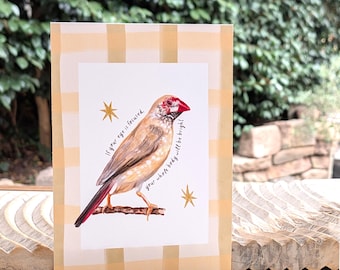 Star Finch Bird Art Print