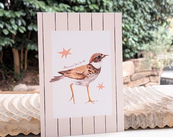 Plover Bird Art Print Observe the Birds