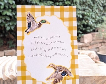 Duck Embrace Uncertainty Art Print Mental Health