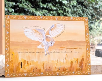 Barn Owl Birdwatching Art Print