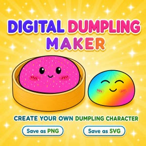 Digital Squishy Dumpling Maker Glitter Kawaii Character Creator Interactive Avatar Generator