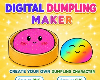 Digital Squishy Dumpling Maker Glitter Kawaii Character Creator Interactive Avatar Generator
