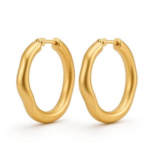 925 Silver Gold Plated Geometric Hoop Earrings | Rectangular Octagon Hoops | Modern Edgy Jewelry