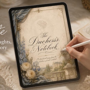 Journal numérique pour GoodNotes | Carnet de notes vintage français, agenda Notability avec autocollants bonus