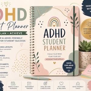 ADHD Student Weekly Planner | College, University, Exam Prep (Printable)