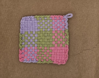 Presina rosa, viola e verde, 100% cotone