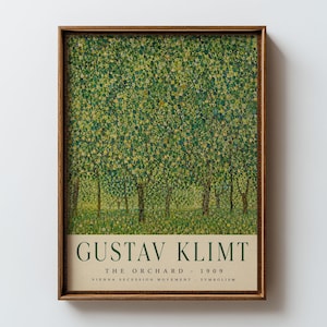 Tät fruktträdgårdslandskap Art Nouveau Canopy Poster & Canvas Orchard BH0FU