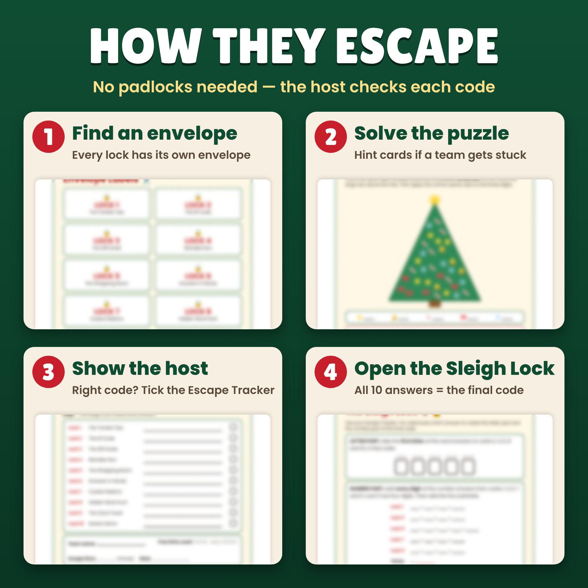 Christmas Escape Room for Kids, photo 4 from the Etsy listing