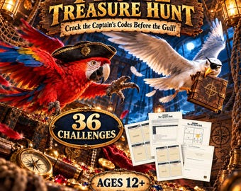 Pirate Treasure Hunt Game, 32 Secret Codes for Teens Ages 12+