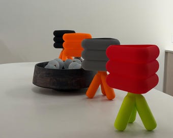 Set of 2 Custom Color 3D Printed Desk Lamps • Eco-Friendly PLA Ambient Lighting