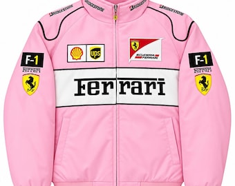 Giacche bomber ricamate Ferrari F-1 disponibili in tutti i modelli