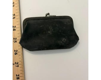 Antique leather change purse