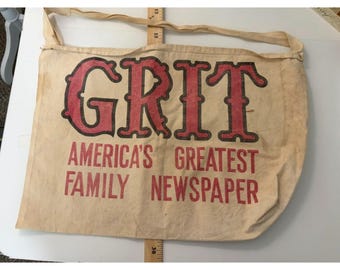 Grit Americas Greatest Family Newspaper cloth sack