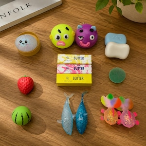 Food Squishy Mystery Box, Butter, Watermelon, Baozi, Slow Rising Sensory Toy