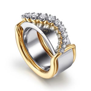 Oura Ring 4 & 5 Graduating Moissanite Ring Cover, Sterling Silver Gold Vermeil Smart Ring Enhancer for RingConn, Galaxy Ring