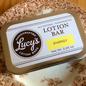 Energy Scented Beeswax Lotion Bar in Tin