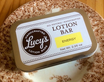 Energy Scented Beeswax Lotion Bar in Tin