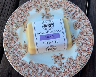 Lilac Scented Handcrafted French Milled Goat Milk Soap Hand Bar