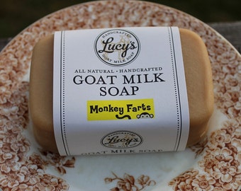 Monkey Farts Bath Bar French Milled Goat Milk Soap