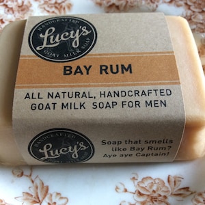 Bay Rum Handcrafted French Milled Goat Milk Soap Hand bar for Men