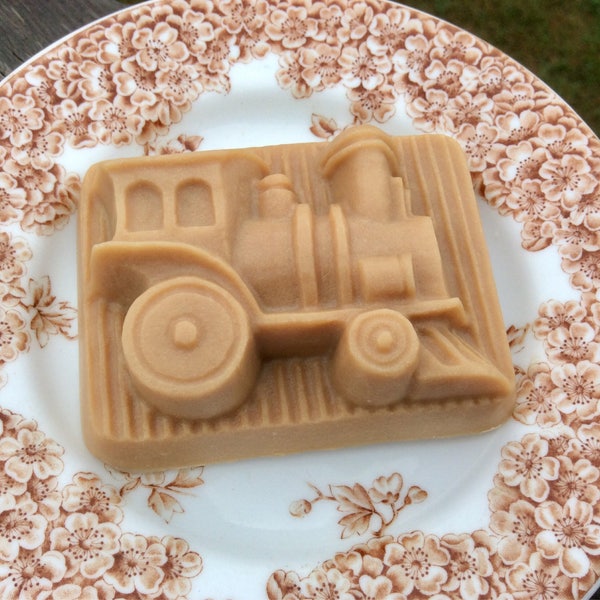 Toy Train Handcrafted French Milled Goat Milk Soap Holiday Gift Made in Wisconsin for Grandchild, Coworked, Boyfriend, Family