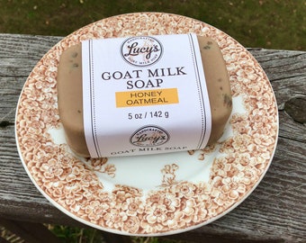 Honey Oatmeal Handcrafted French Milled Goat Milk Soap Bath Bar